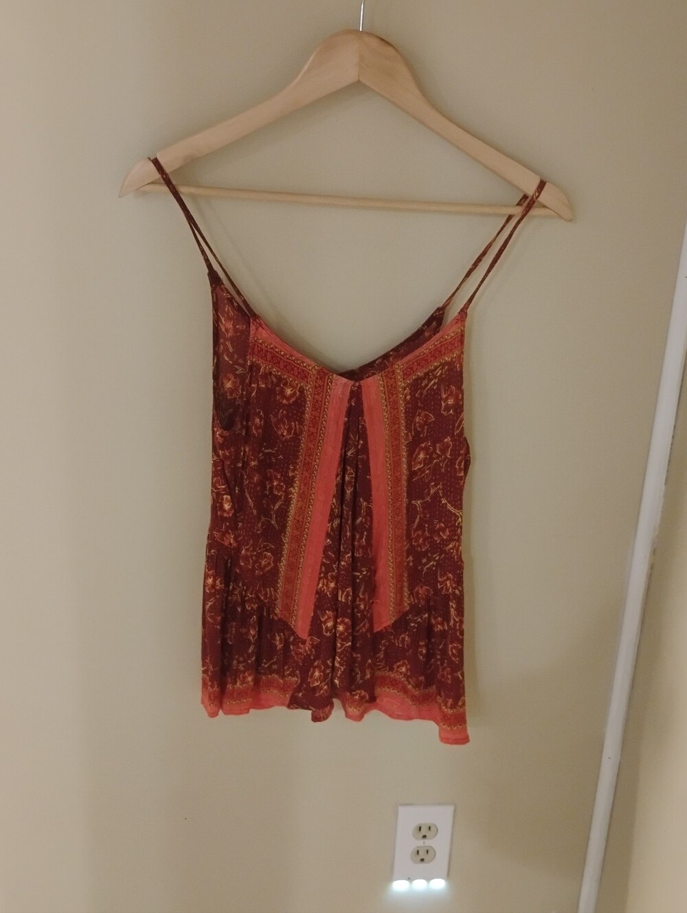 Free People FP One Womens Mixed Boho Print Cami Top Sz XS